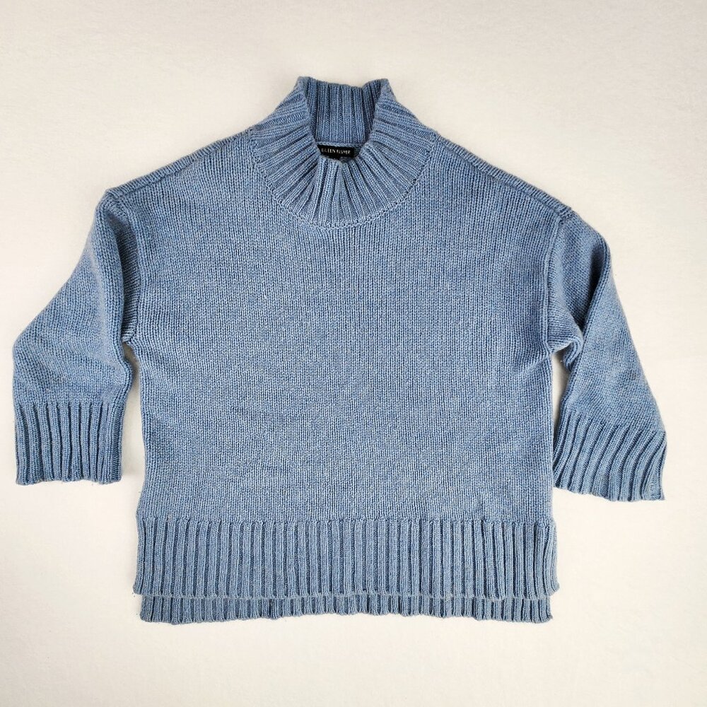 Eileen Fisher Womens Cashmere and Wool Blend Sweater Size S Blue